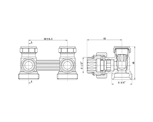 Кран буксовий SD Forte 3/4