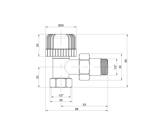 Кран радіаторний Icma 1/2