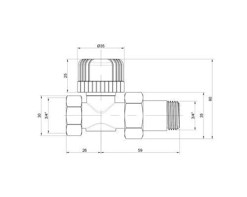 Кран радіаторний Icma 3/4