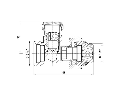 Кран буксовий SD Forte 3/4