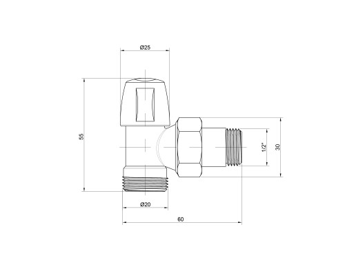 Кран радіаторний Icma 1/2