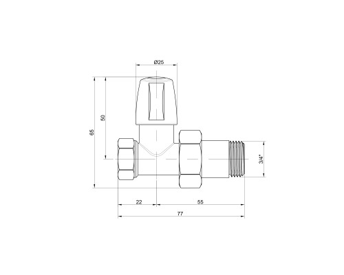 Кран радіаторний Icma 3/4