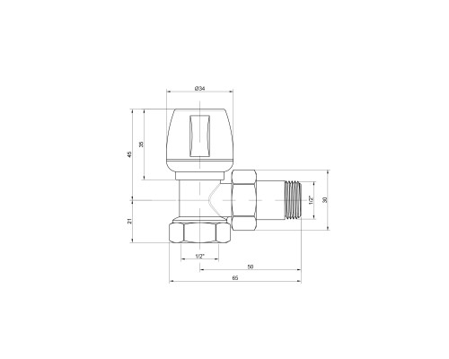 Кран радіаторний Icma 1/2