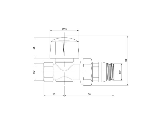 Кран радіаторний Icma 3/4