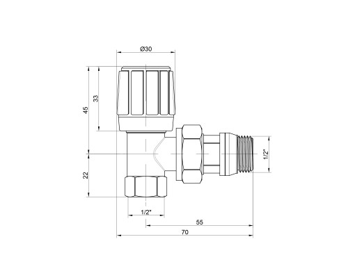 Кран радіаторний Icma 1/2