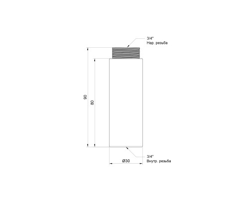 Подовжувач SD Plus 80х3/4