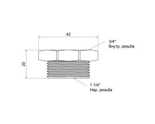 Футорка SD Plus 1 1/4