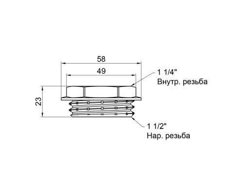 Футорка SD Plus 1 1/2