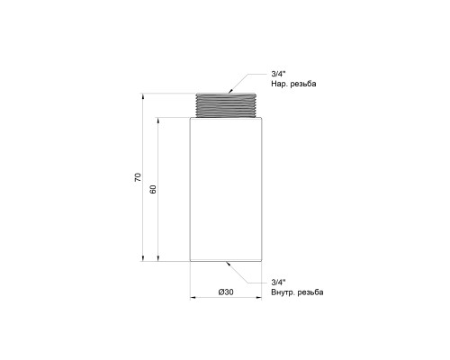 Подовжувач SD Plus 60х3/4