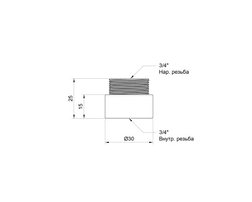 Подовжувач SD Plus 15х3/4