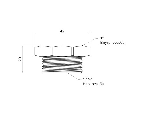 Футорка SD Plus 1 1/4