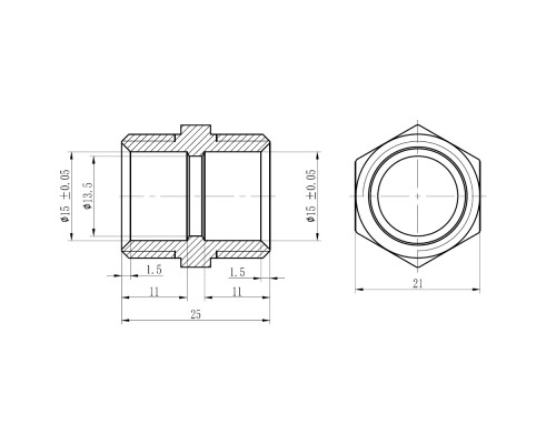 Муфта обтискна SD Forte 16х1/2