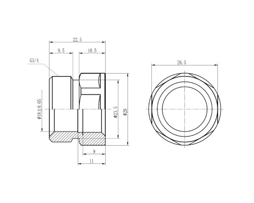 Муфта обтискна SD Forte 20х1/2