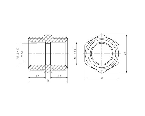 Муфта обтискна SD Forte 20х3/4