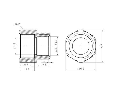 Муфта обтискна SD Forte 16х1/2