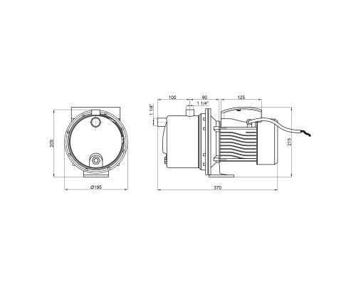 Насос самовсмоктувальний відцентровий Thermo Alliance D-JDTm-100 0,75 квт