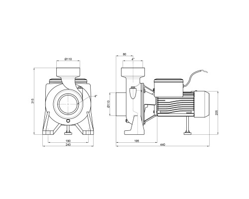 Насос поверхневий відцентровий Thermo Alliance CPm300/4 2,2 кВт