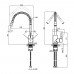 Змішувач для кухні Lidz (NKS) 12 32 015F-4 з рефлекторним виливом