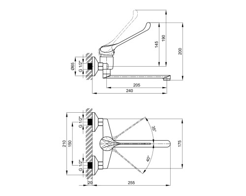 Змішувач для кухні Lidz (CRM) Watt 83 009