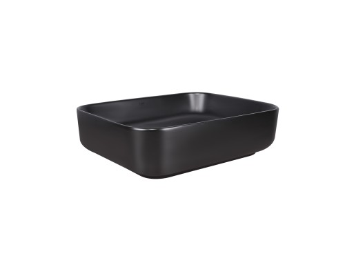 Раковина-чаша Qtap Tern 500x390x140 Matt black з донним клапаном QT172195MBMB