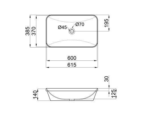 Раковина Qtap Scorpio 610х380х150 White з донним клапаном QT1411K491W