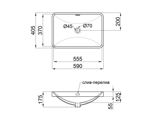 Раковина Qtap Jay 590х400х175 White з донним клапаном QT0711K306W