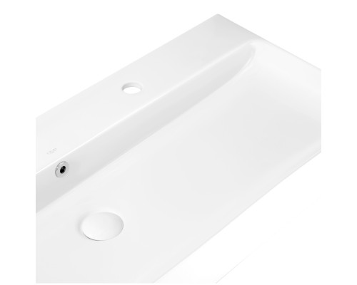 Раковина Qtap Nando 1100х420х135 White з донним клапаном QT1211K428W