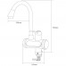 Кран-водонагрівач проточний JZ 3.0кВт 0.4-5бар для кухні гусак вухо на гайці AQUATICA (JZ-6B141W)